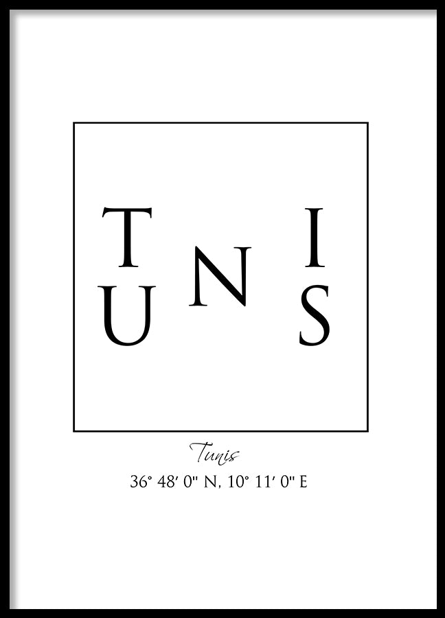 Poster - Tunis Coordinates