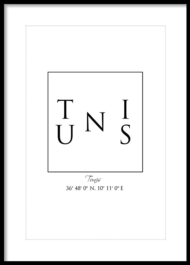 Poster - Tunis Coordinates