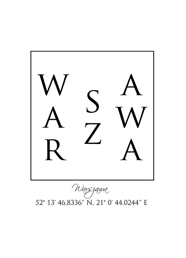Poster – Warsaw Coordinates