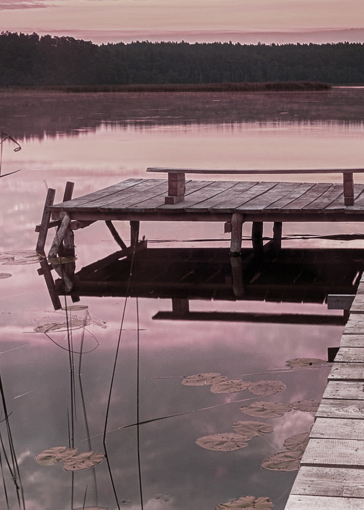 Canvastavla - Sunrise and Lake