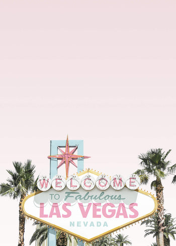 Canvastavla - Las Vegas pastel