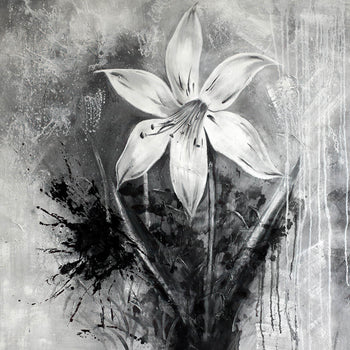 Abstrakt Oljemålning - Lilja