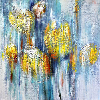 Abstrakt Oljemålning - Wild Tulips