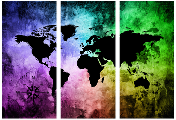 Canvastavla - The world map