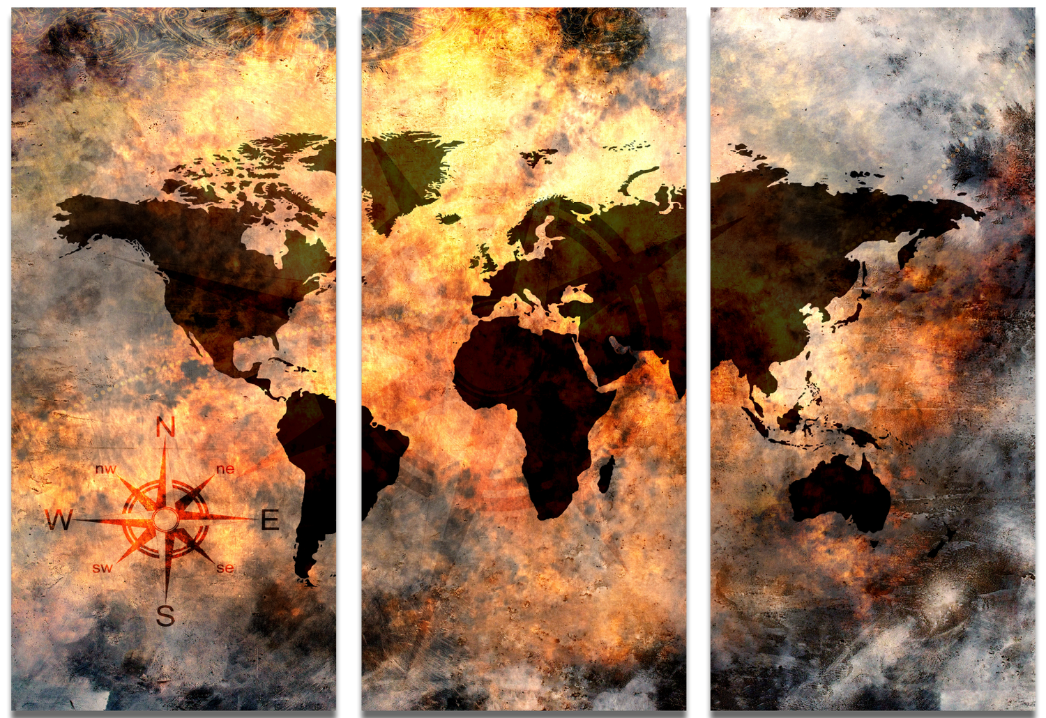Canvastavla - The world map "Magma"