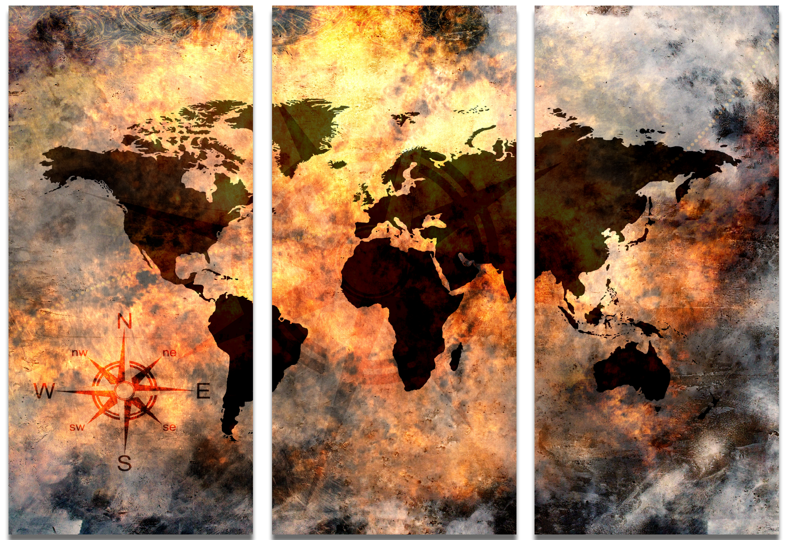 Canvastavla - The world map "Magma"