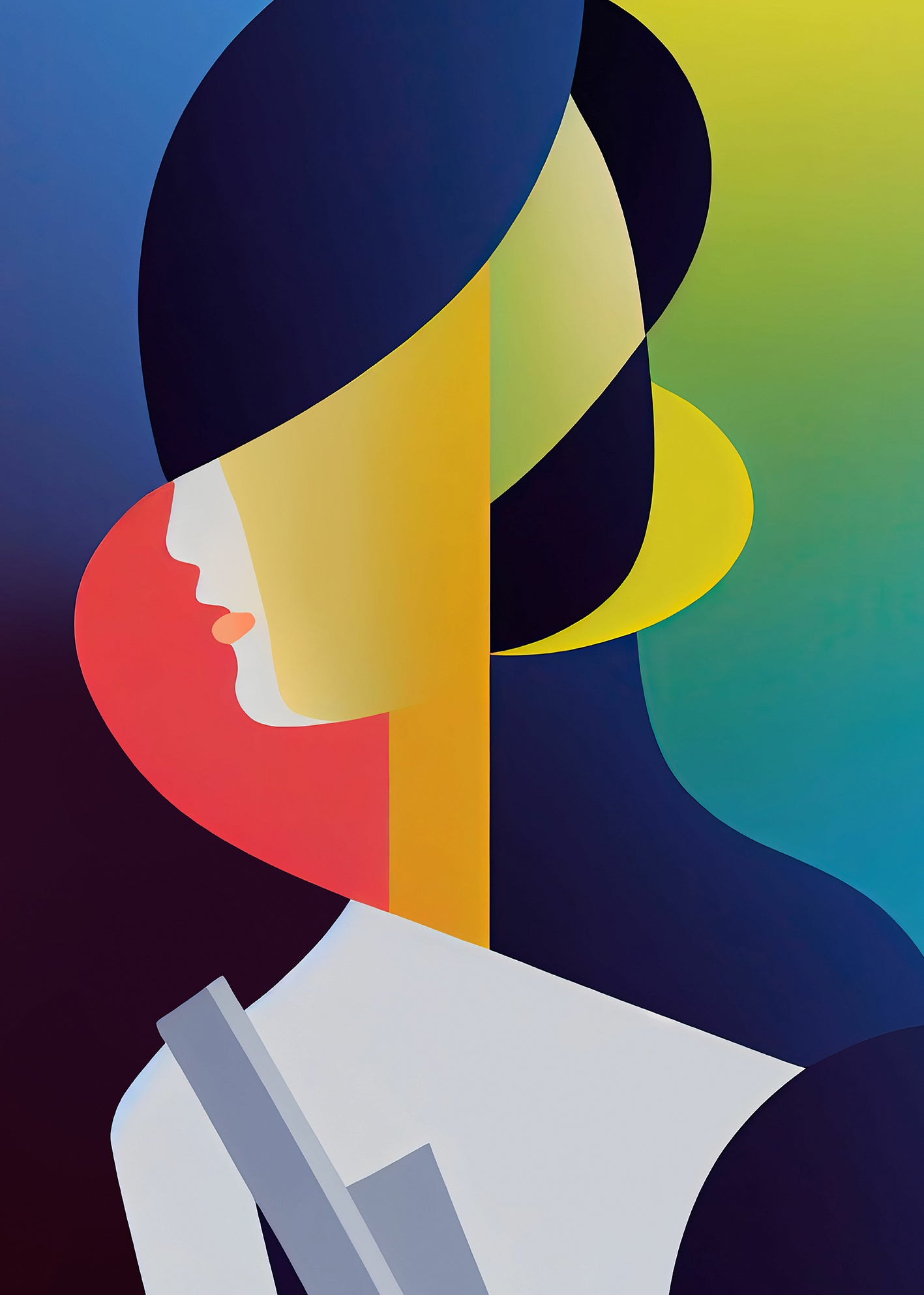 Ljuddämpande tavla - Colorful Woman