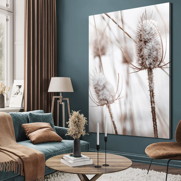 Canvastavla - Snowy Dandelion