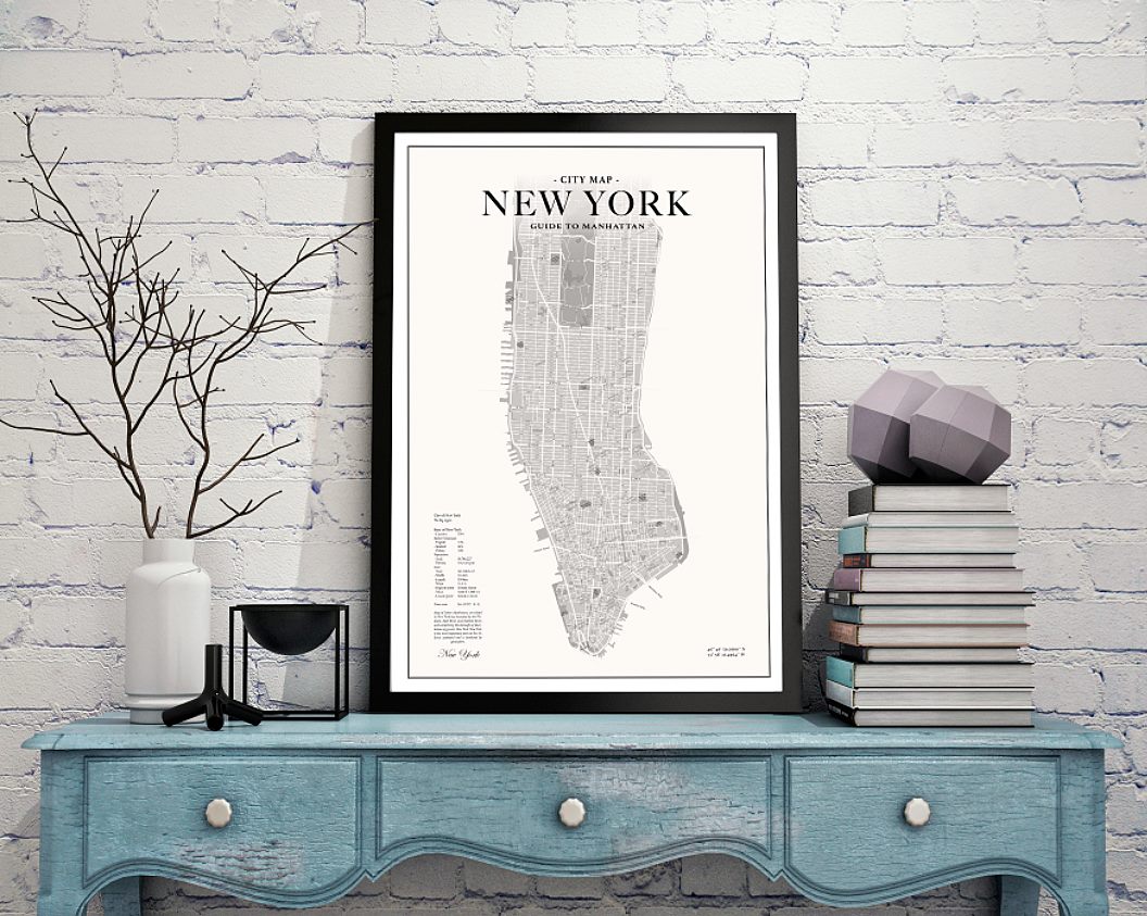 Poster - Manhattan Map
