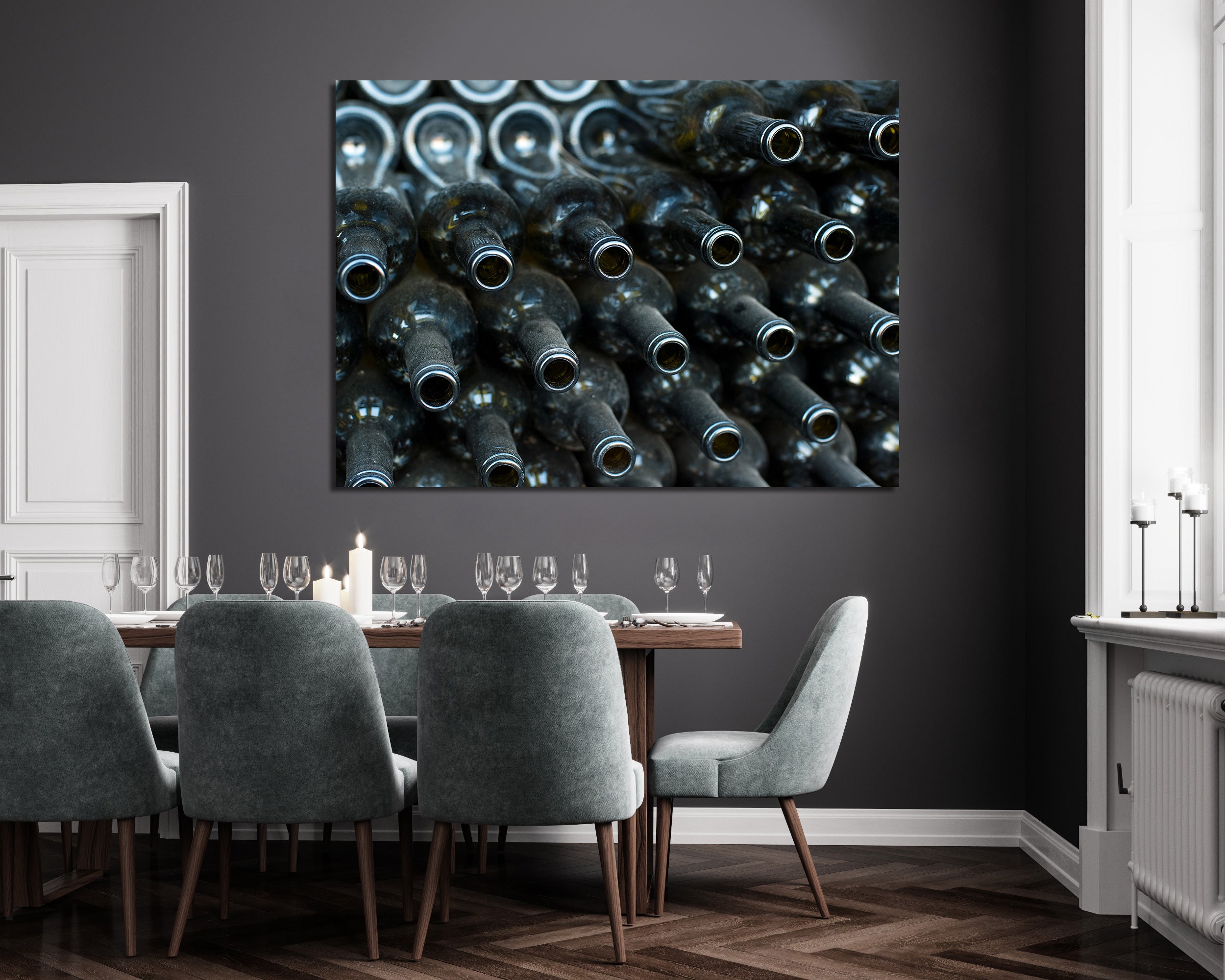 Canvastavla - Wine bottles