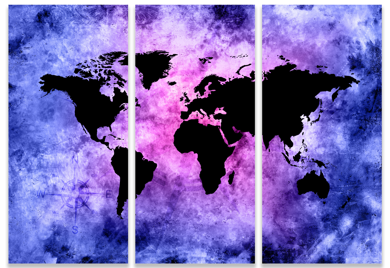 Canvastavla - The world map