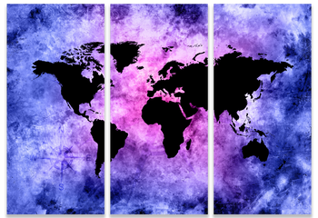 Canvastavla - The world map