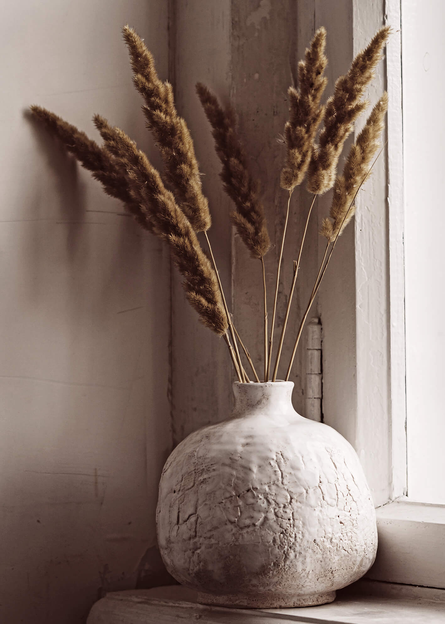 Canvastavla - Vase with Pampas