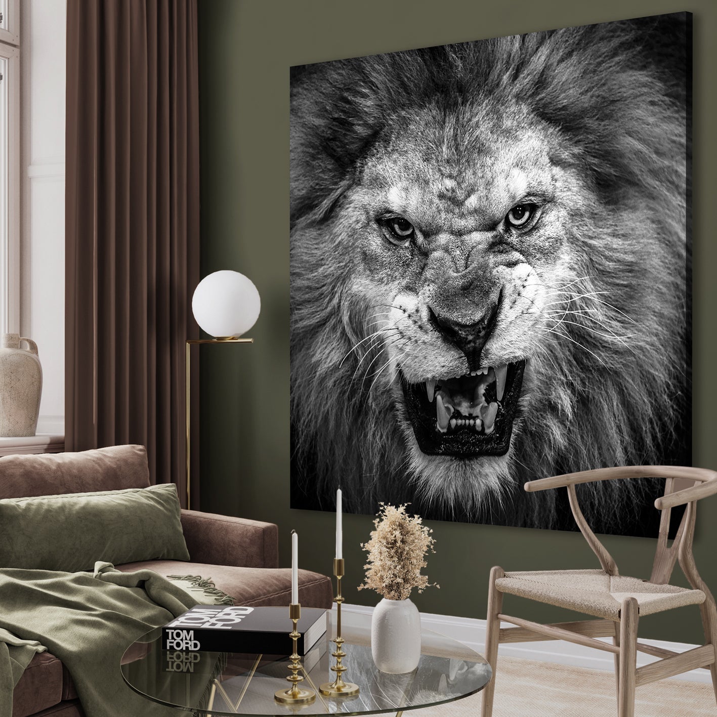 Canvastavla - Lion