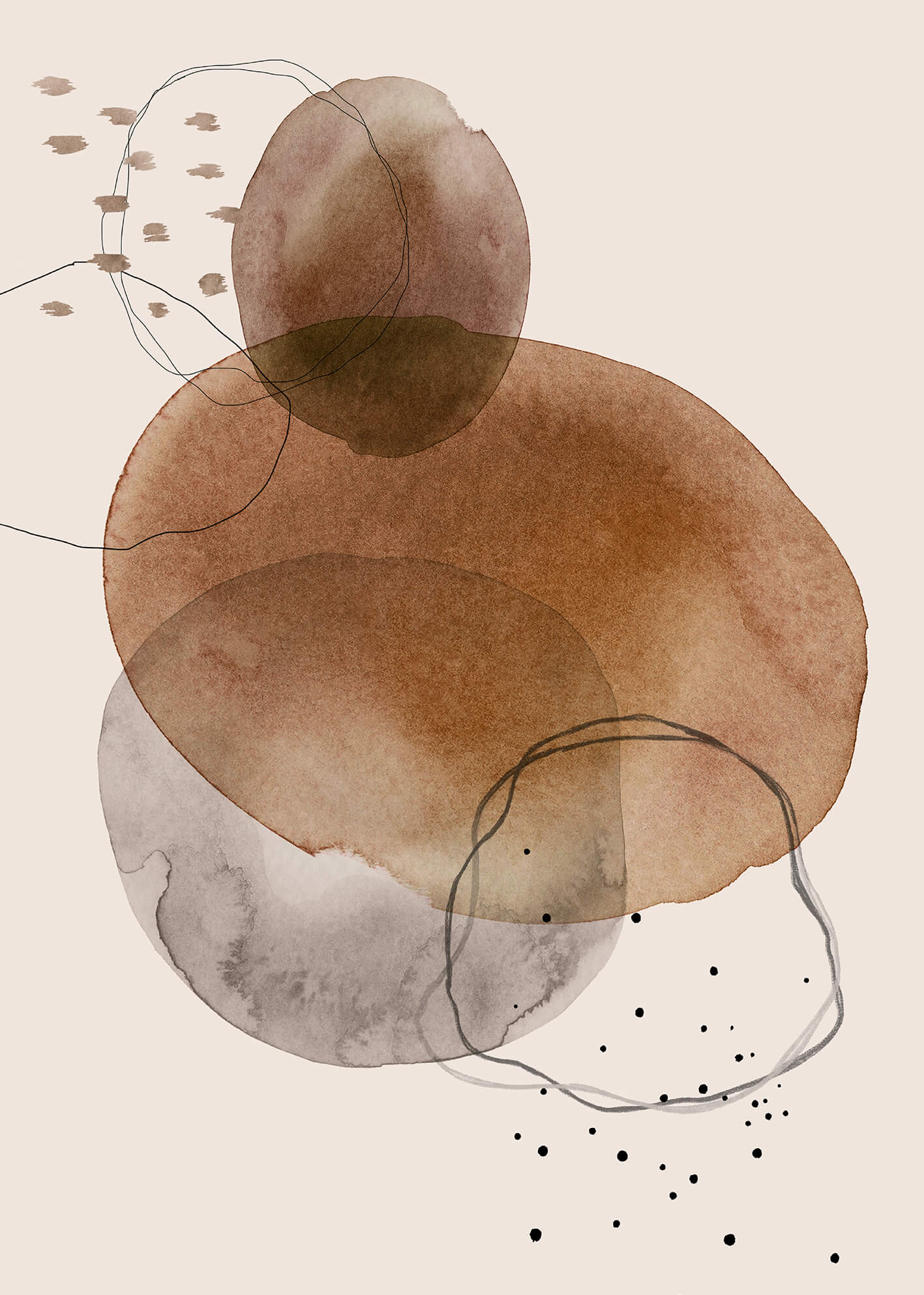 Canvastavla - Circle Graphic No3