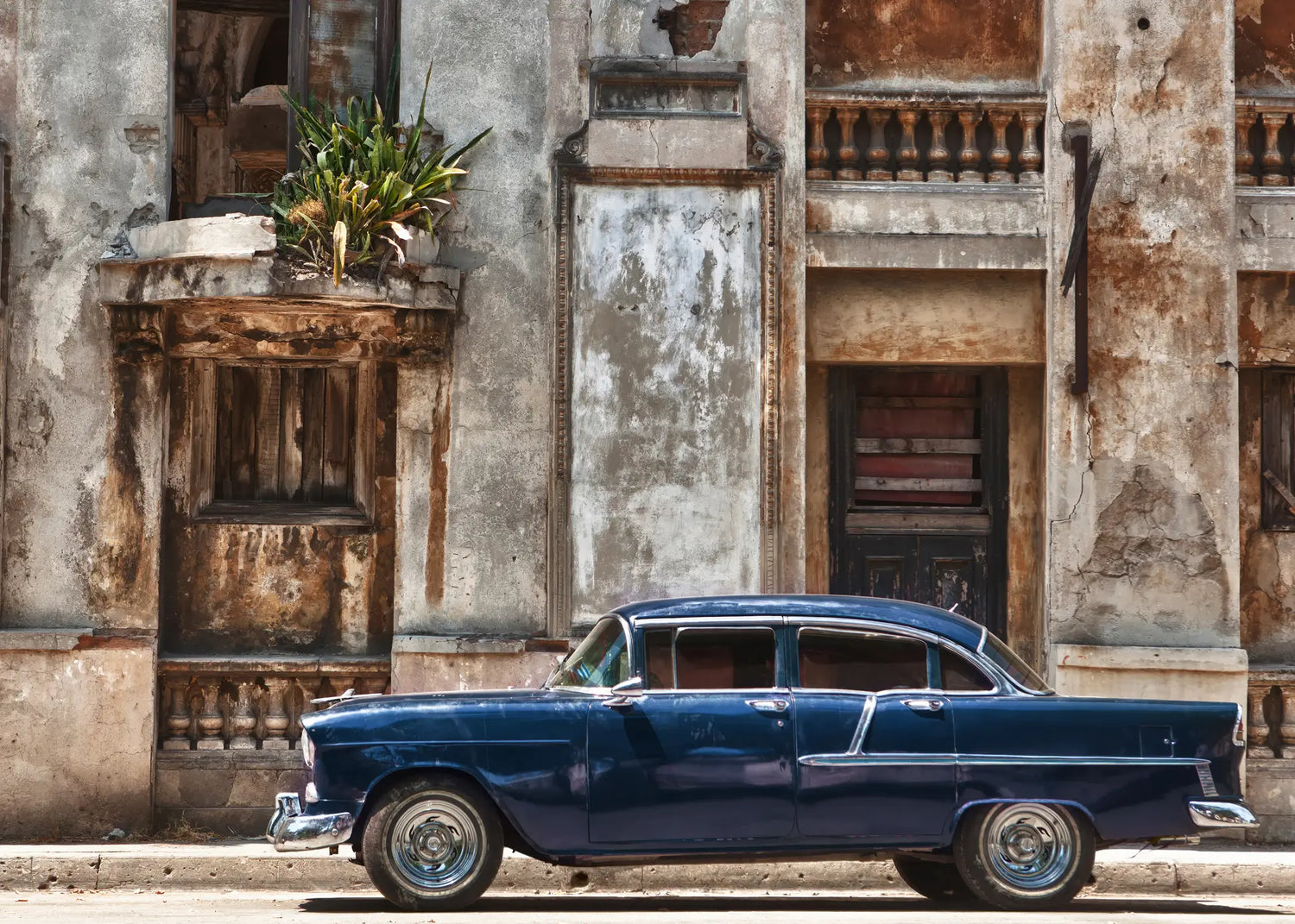 Canvastavla - Cuban Streetscape