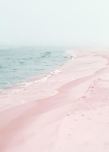 Canvastavla - Pink beach