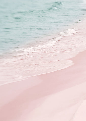 Canvastavla - Pink beach