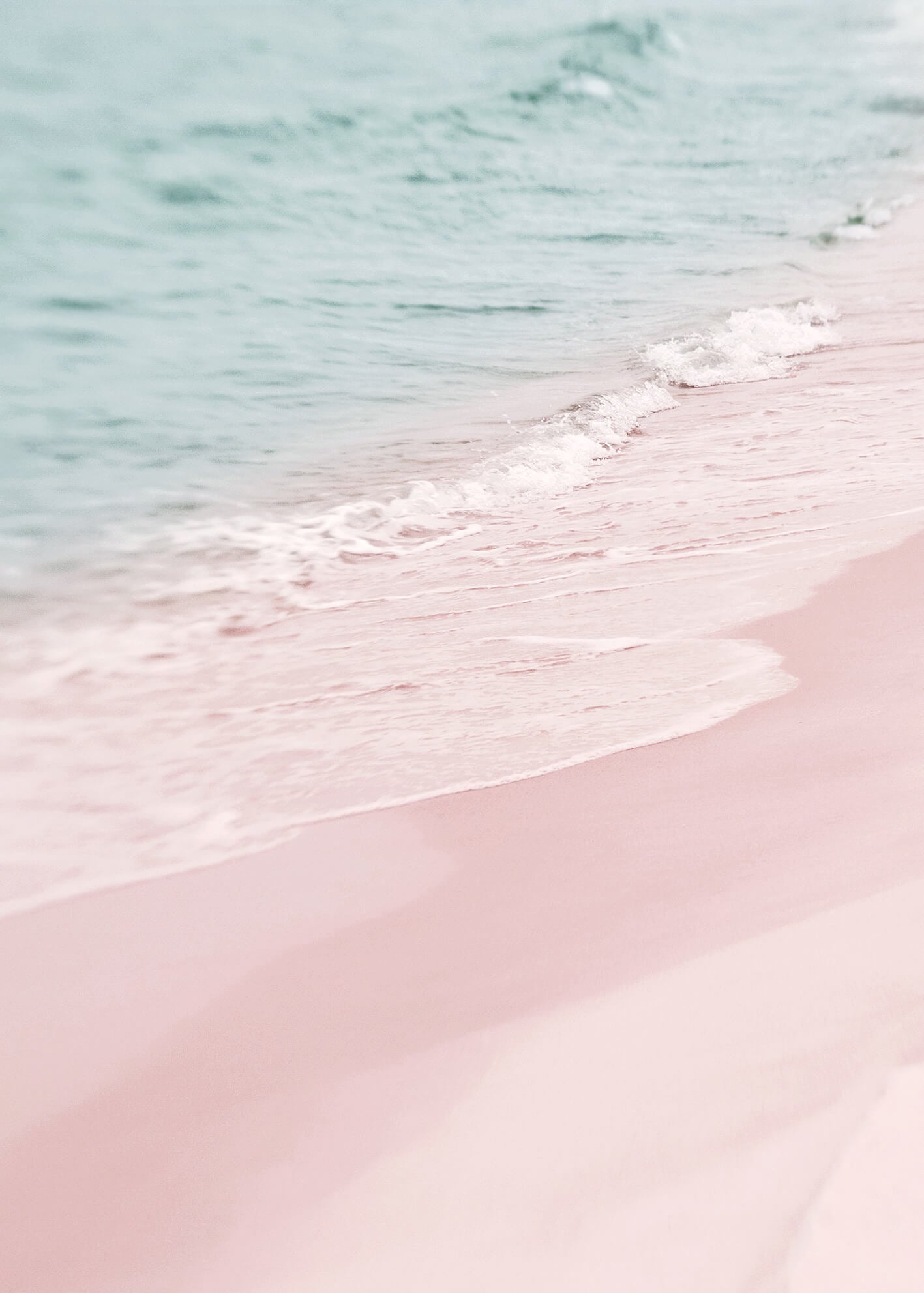 Canvastavla - Pink beach