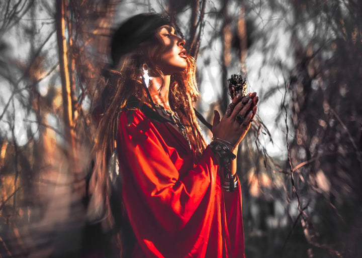 Canvastaulu - Woman in Red Dress