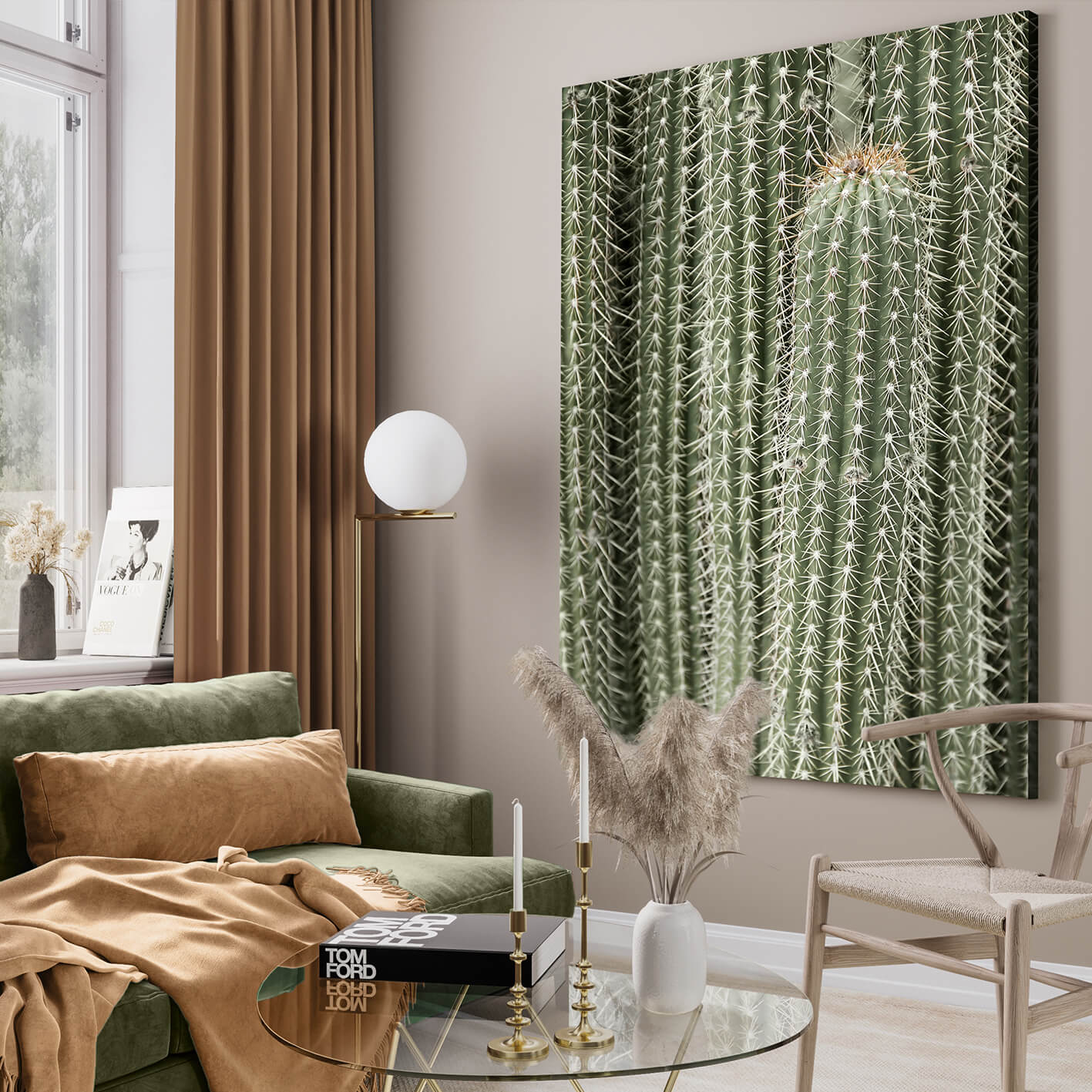 Canvastavla - Green Cactus