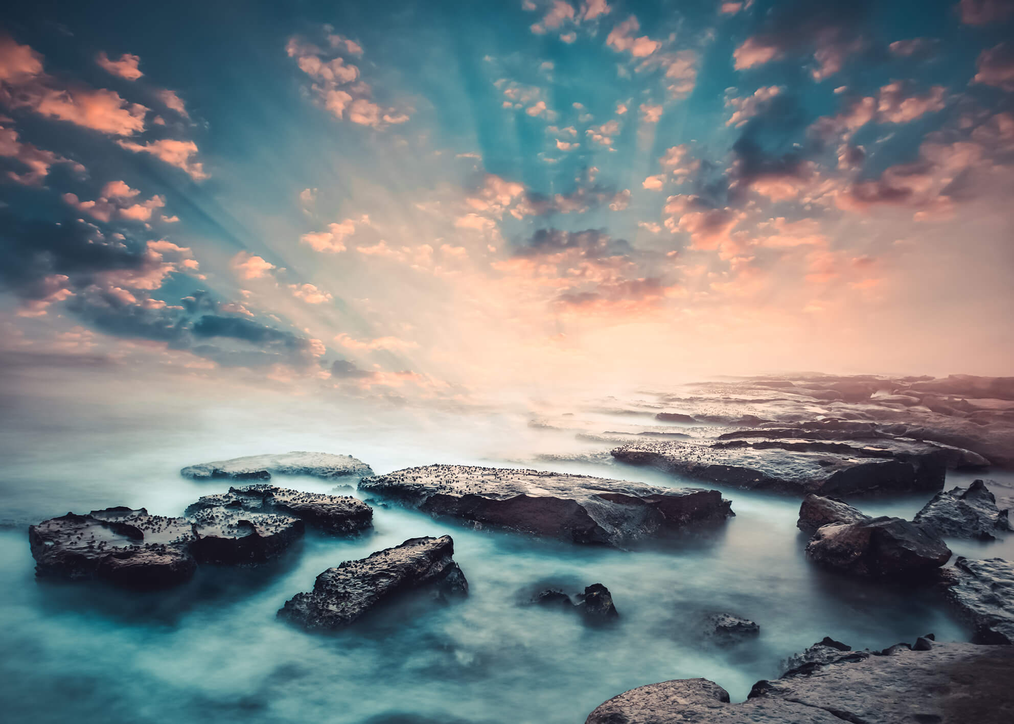 Canvastavla - Turquoise Sunrise