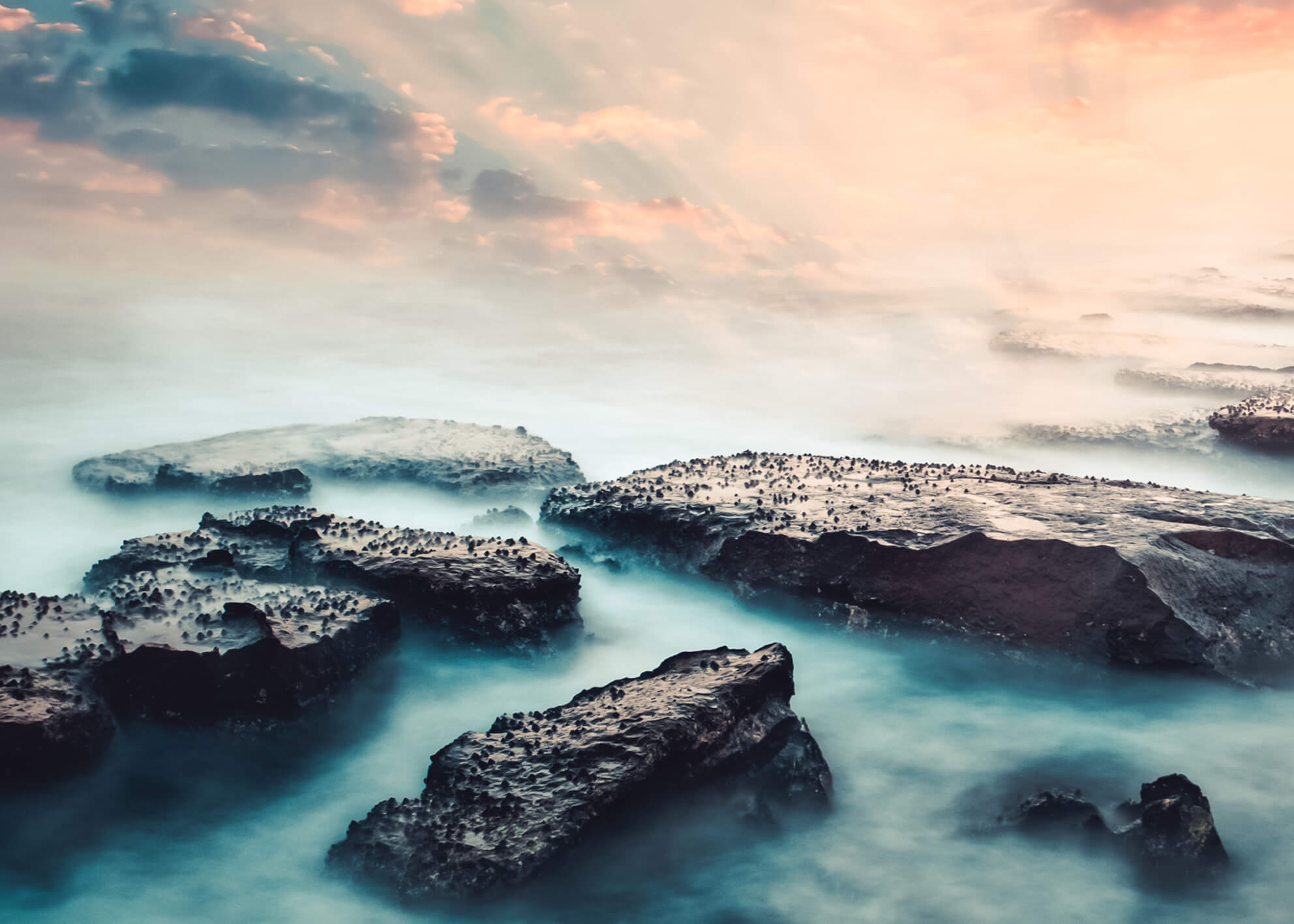 Canvastavla - Turquoise Sunrise