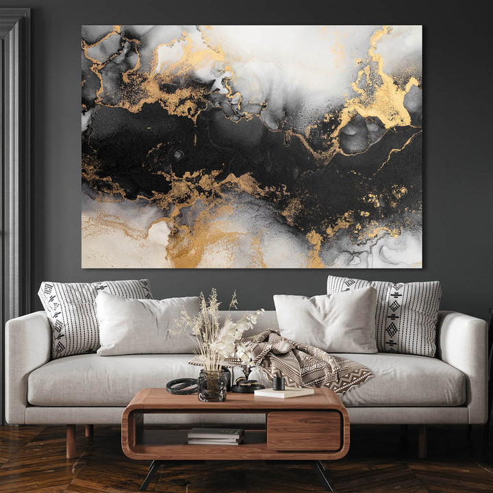 Canvastavla - Smoke marble