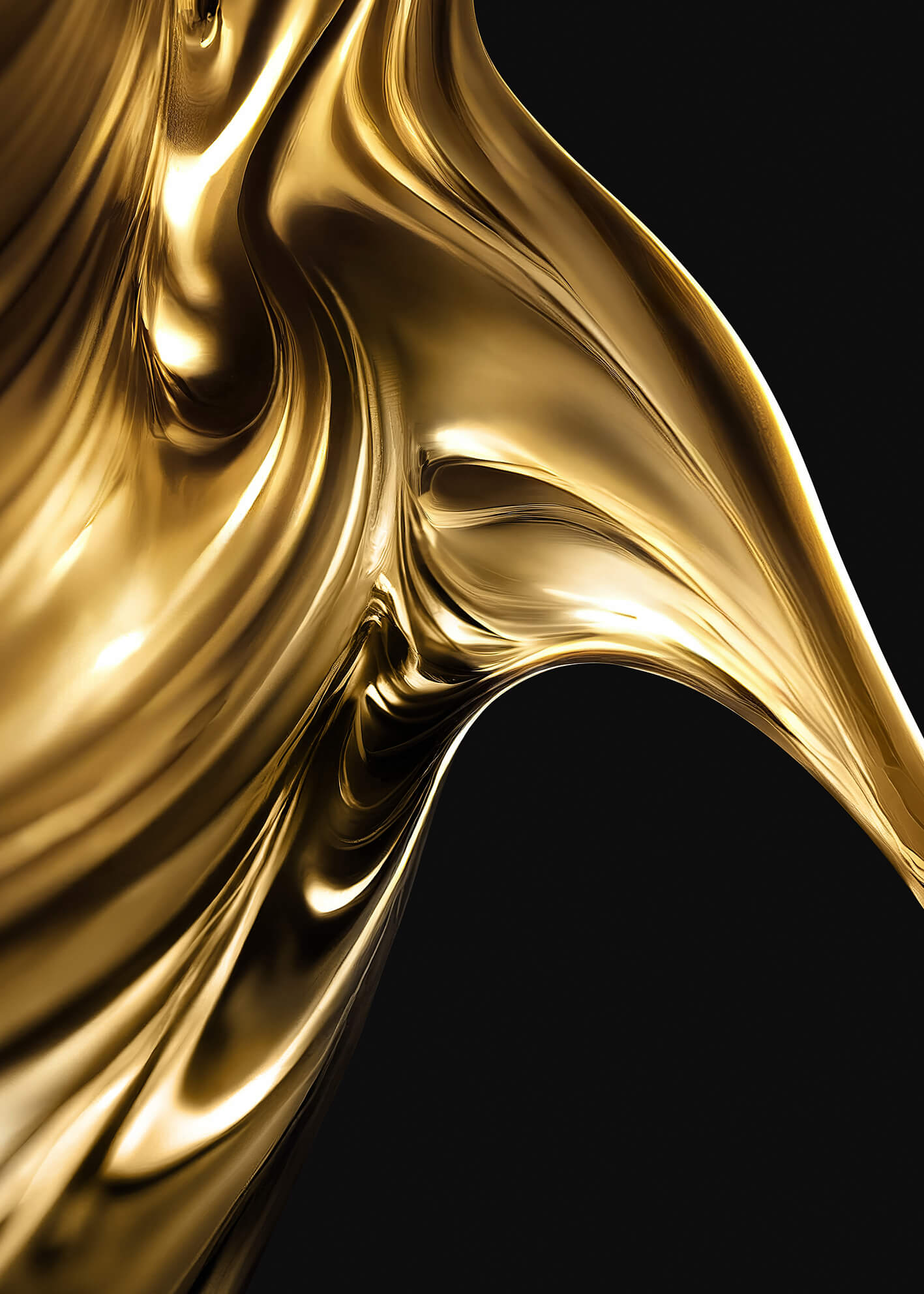 Canvastavla - Golden Swirl