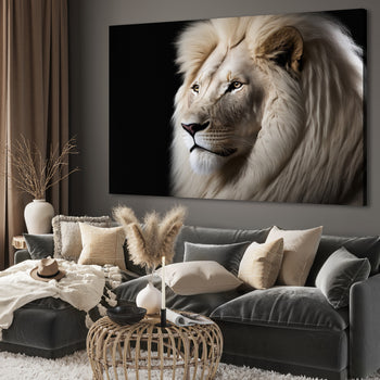 Canvastavla - Beige Lion