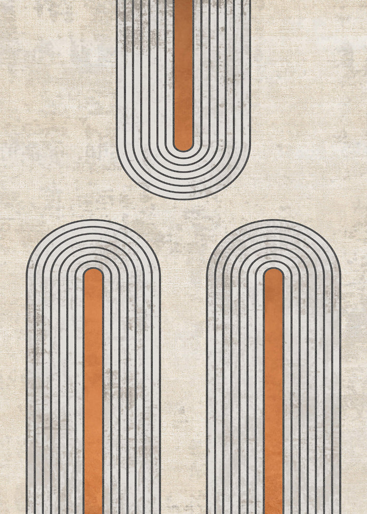 Canvastavla - Orange Geometric