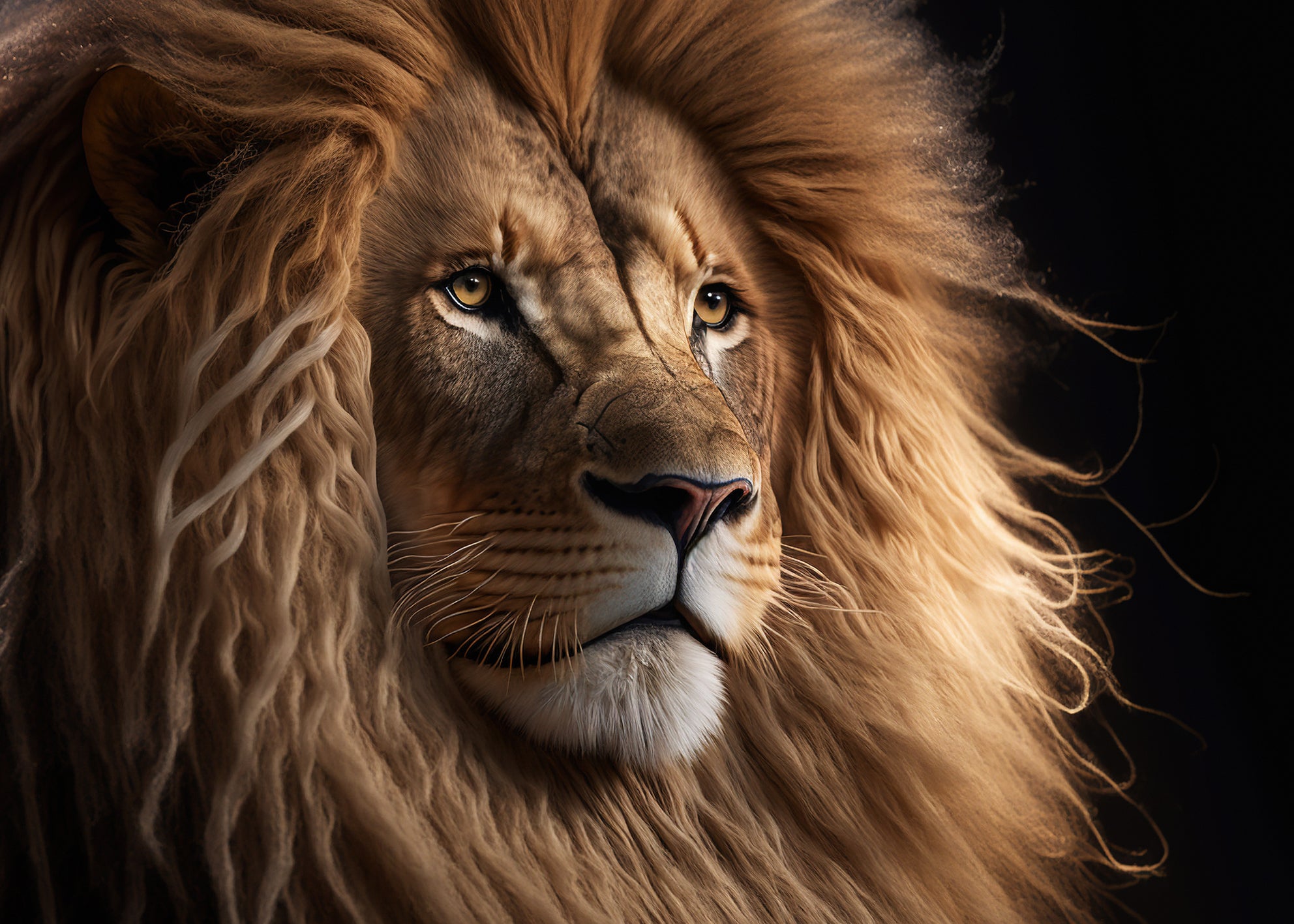 Canvastavla - Brown Lion