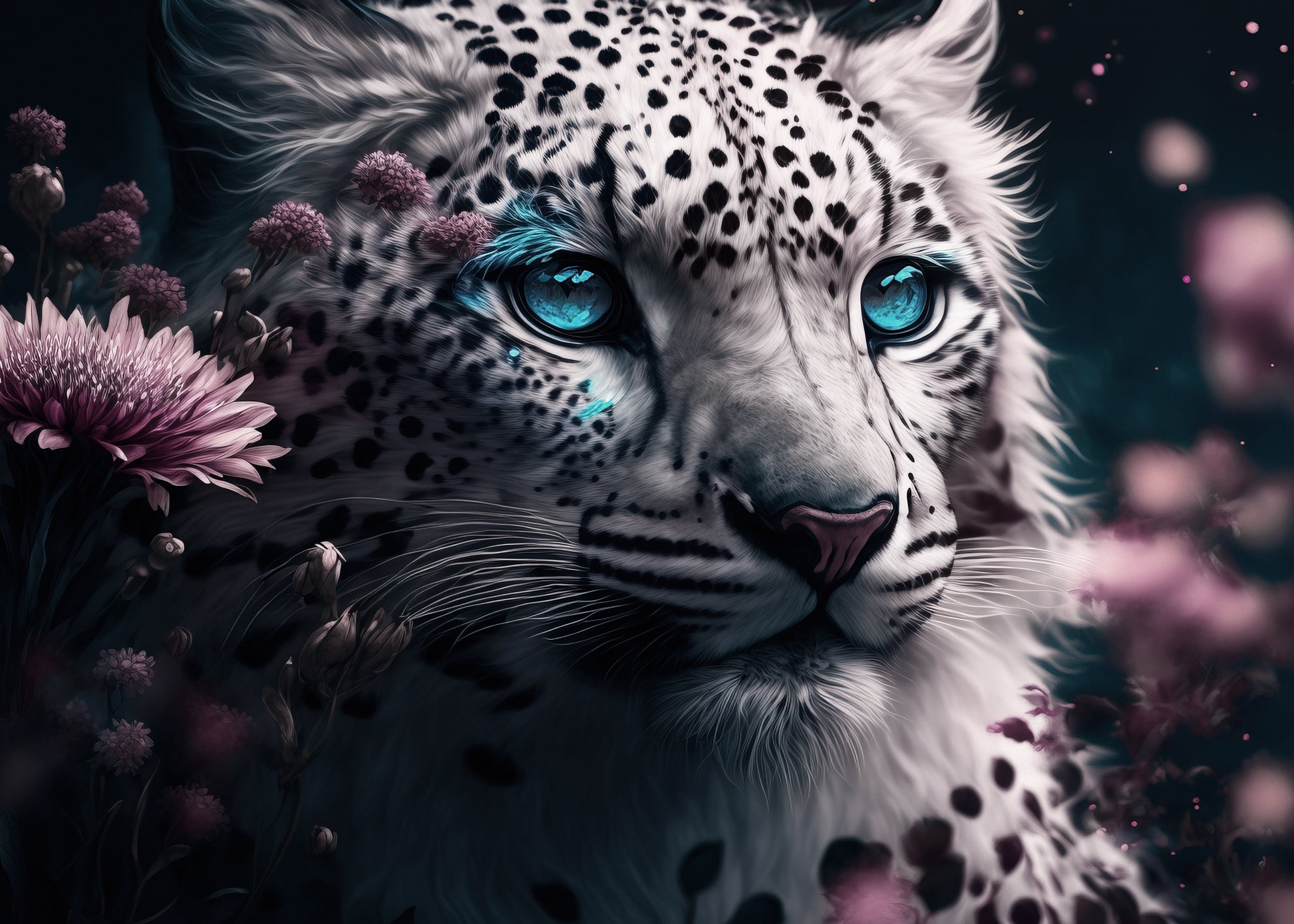 Canvastavla - White Leopard