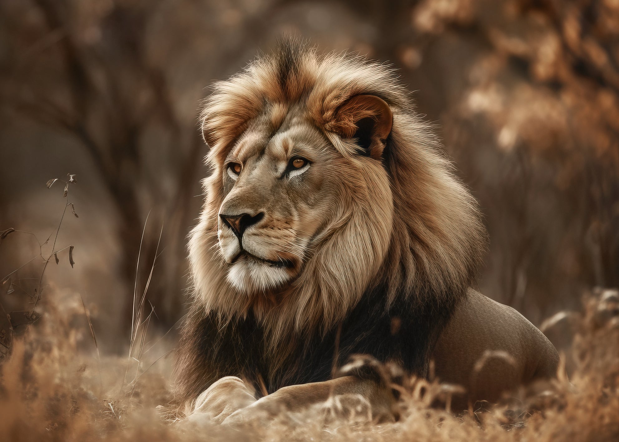 Canvastavla - Regal Lion