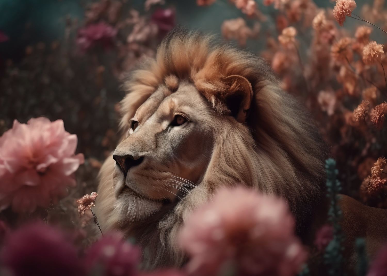 Canvastavla - Bloomed Roar