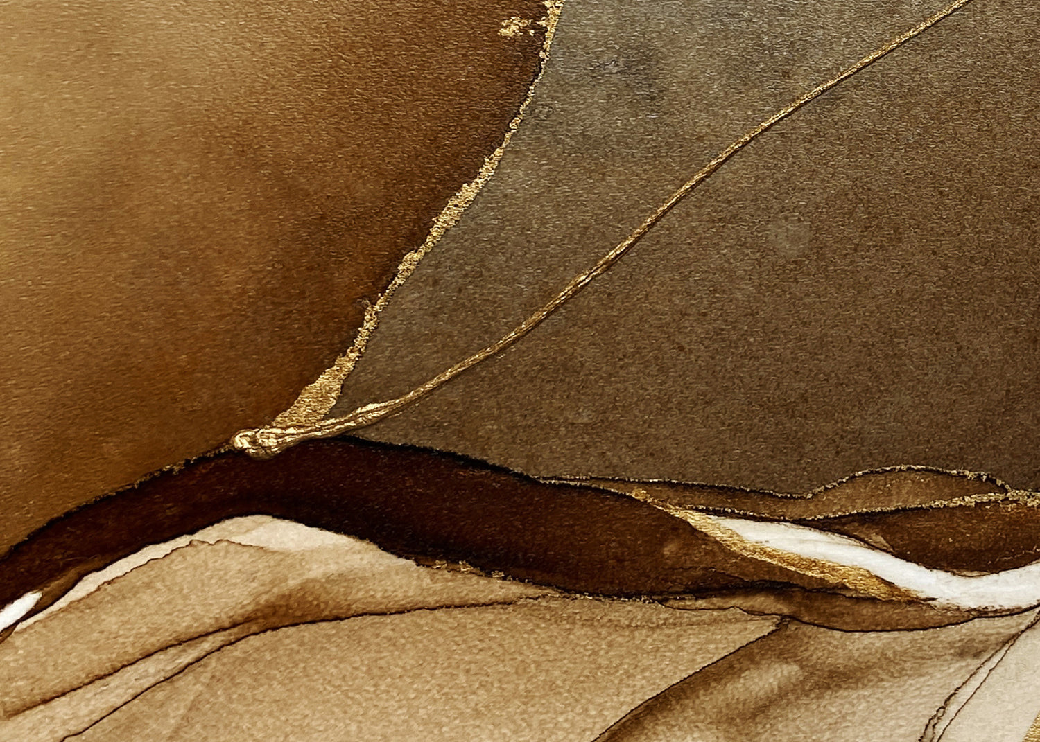 Canvastavla - Golden Seams No2