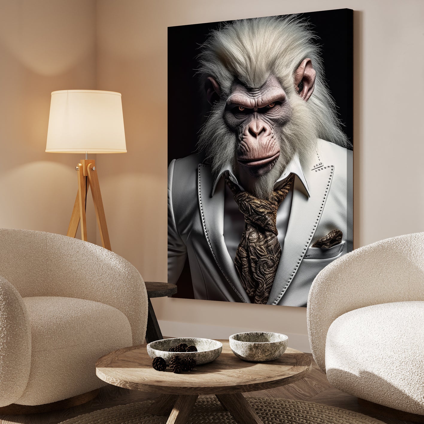 Canvastavla - Baboon Man