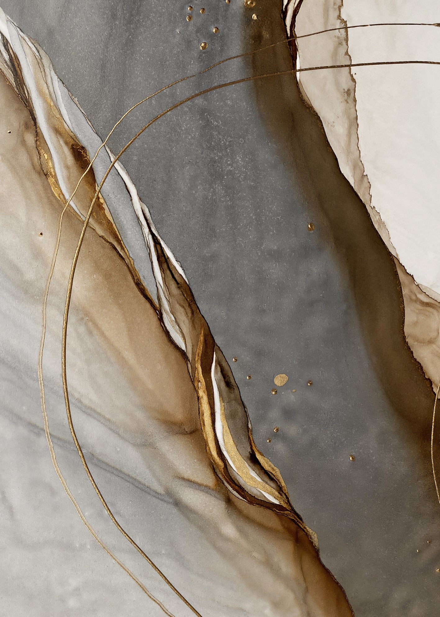Canvastavla - Golden Seams No1