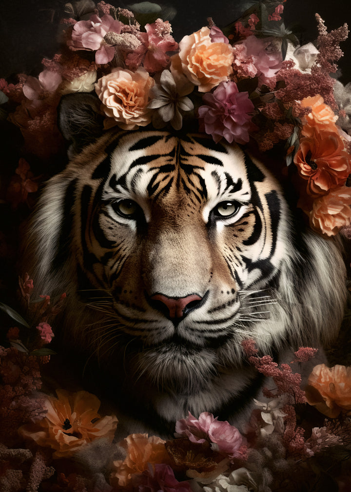 Canvastavla - Floral Stripes