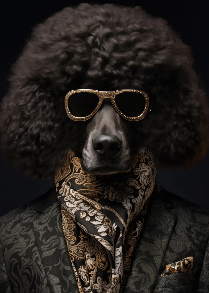 Canvastavla - Poodle Chic