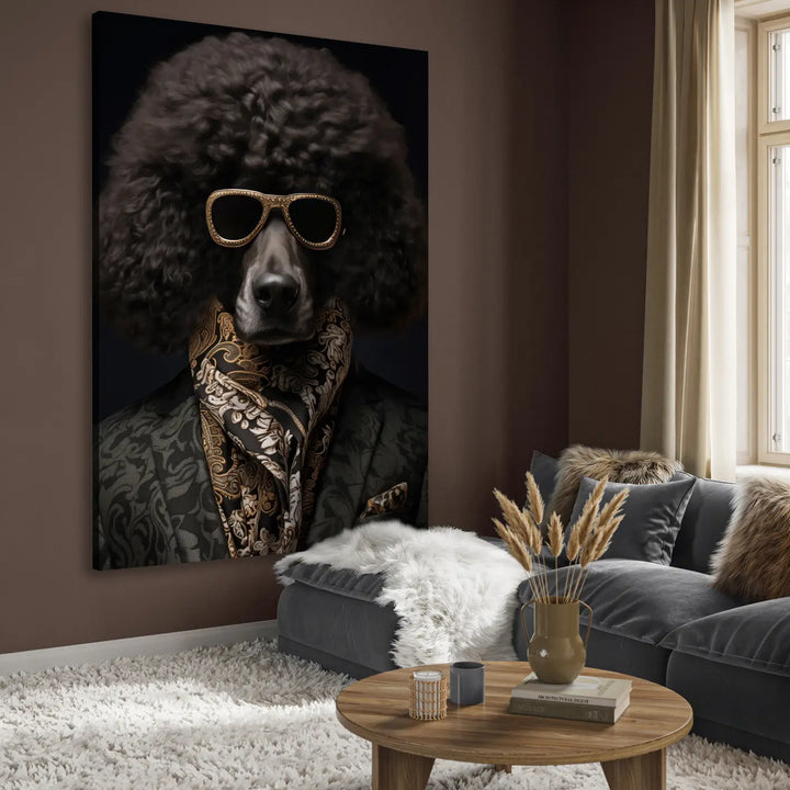 Canvastavla - Poodle Chic