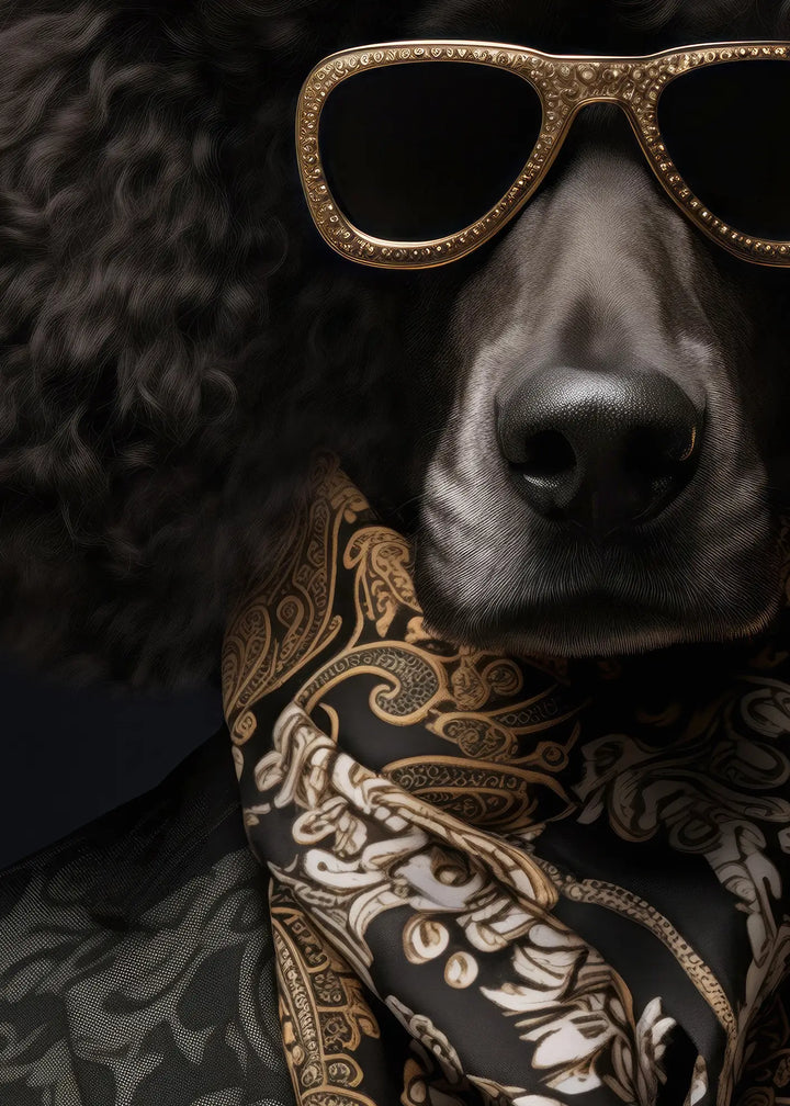 Canvastavla - Poodle Chic