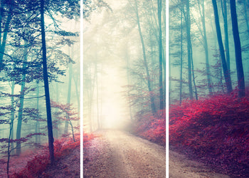 Canvastavla - Magical Red Forest
