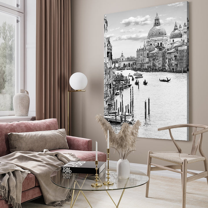 Canvastavla - Venice in Black White