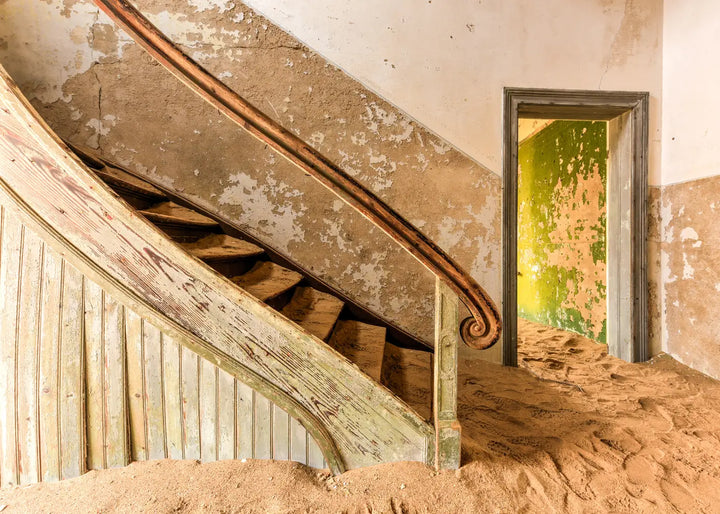 Canvastavla - Sand Covered Staircase