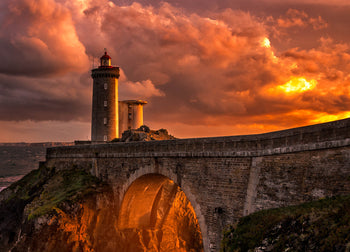 Canvastavla - Sunset Lighthous