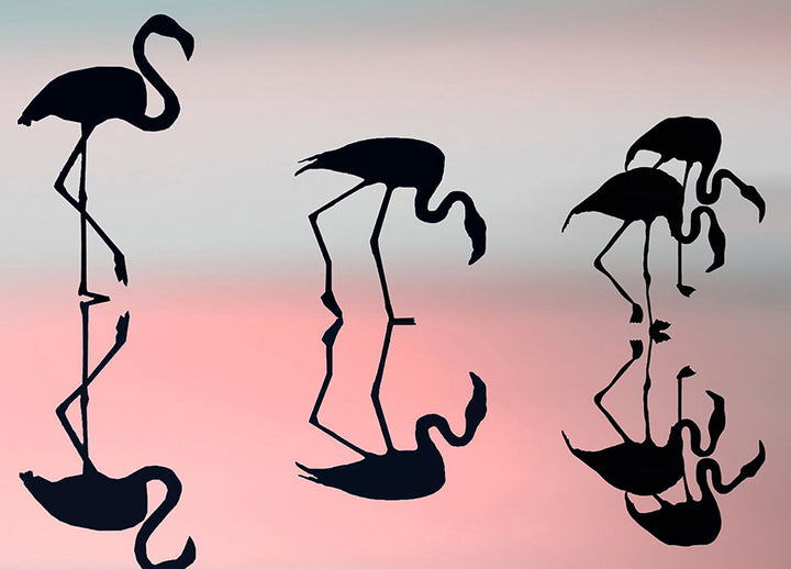 Canvastavla - Flamingos