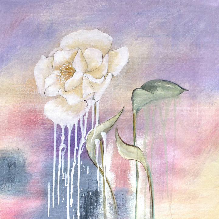 Abstrakt Oljemålning - Pastel meadow