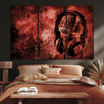 Canvastavla - Feel the Music red
