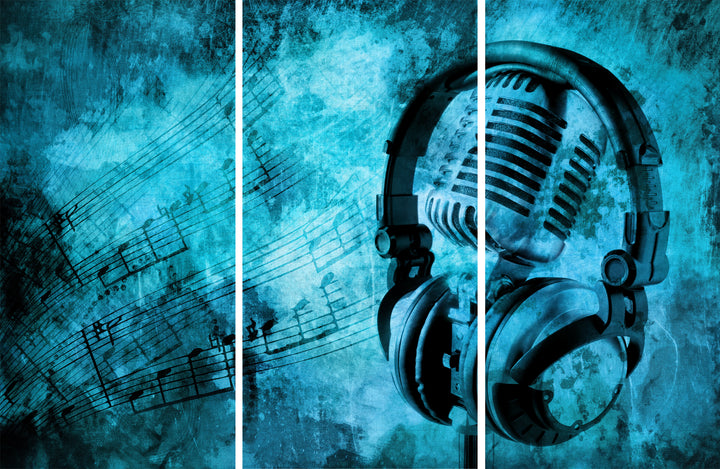 Canvastavla - Feel the Music blue